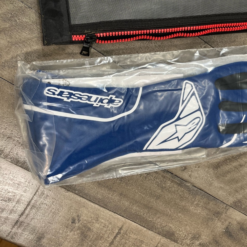 Alpinestars Tech-1 Start V2 Rally Racing Gloves Fire Proof Sz Large Blue - Picture 3 of 5